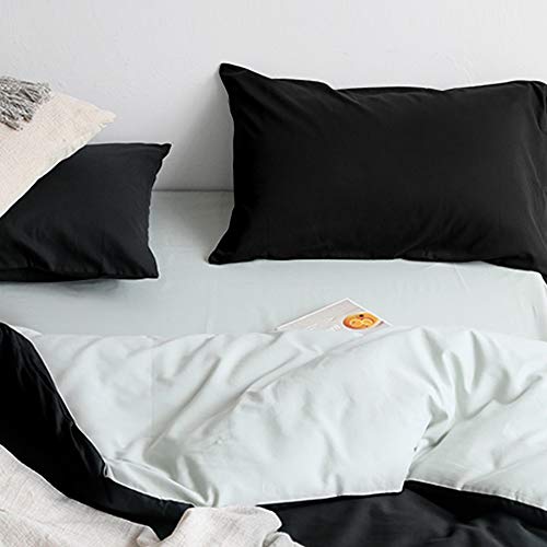 FLXXIE 6 Pack Microfiber Queen Pillowcases, Ultra Soft and Wrinkle, Fade Resistant Pillow Cases with Envelope Closure, 20x30 Inches, Black