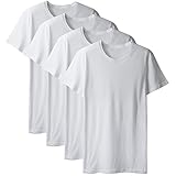 David Archy Men's 4 Pack Short Sleeve Cotton Crew Neck Undershirts T-shirts