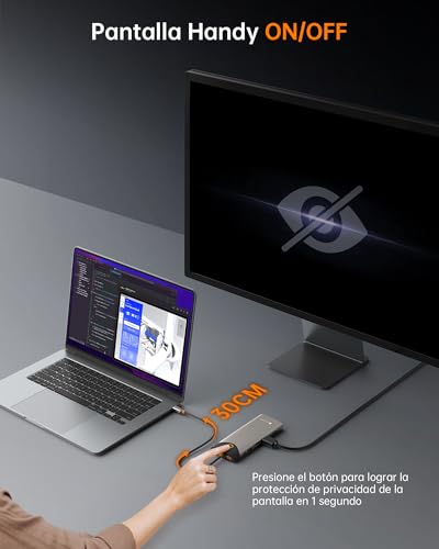 NOVOO Estación de Acoplamiento USB C, 15 en 1 Hub USB C con Adaptador HDMI Dual 4K@60Hz, Puertos USB C/A, 100W PD, RJ45, SD/TF y Audio, Multiport Hub para MacBook/iPad/iPhone/DELL/HP/Lenovo - imagen 5