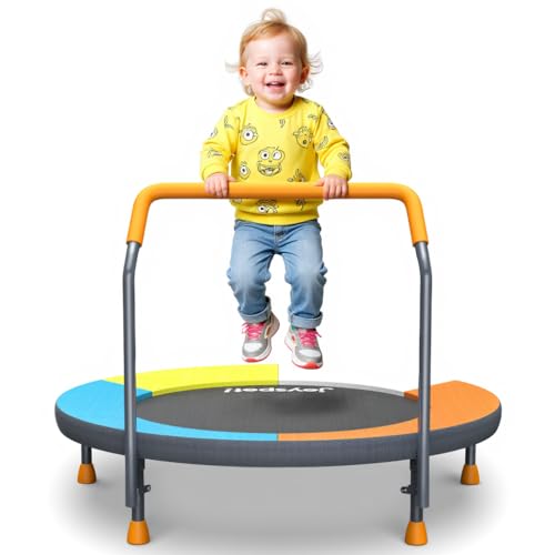 3FT Toddler Trampoline with Adjustable Handlebar, 36