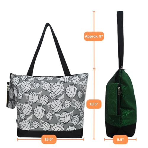 Image of NGIL Medium Top Zipper Closure Canvas Tote Bag with Attached Matching Coin Purse For Moms and Nurses