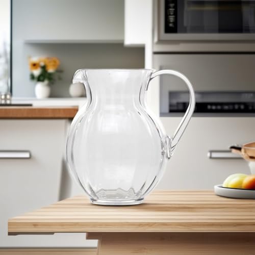 GET P-4090-PC-CL-EC Break-Resistant Round Plastic Margarita/Sangria Pitcher, 90 Ounce, Clear