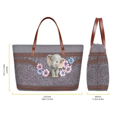 Image of Top Handle Purse for Women, Large Tote Handbag With PU Wallet Set, Gift for Mom