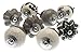 Price comparison product image Mango Tree - Mixed Set of Grey & White Scandi Style Ceramic Cupboard Knobs x Pack 8 (MG-700)