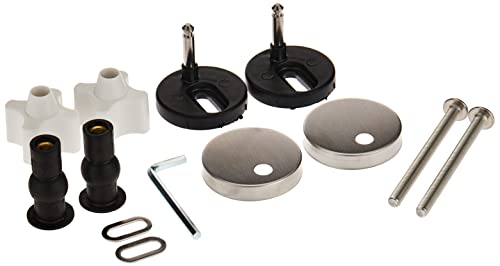 WENKO Fixation de rechange pour WC Easy Close acier inox - pour abattants WC avec système d'abaissement automatique Easy Close, Acier inoxydable, Mat