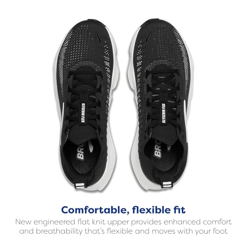 Brooks Women’s Glycerin Flex Neutral Running & Walking Shoe - Black/White - 5.5 Medium - image 4