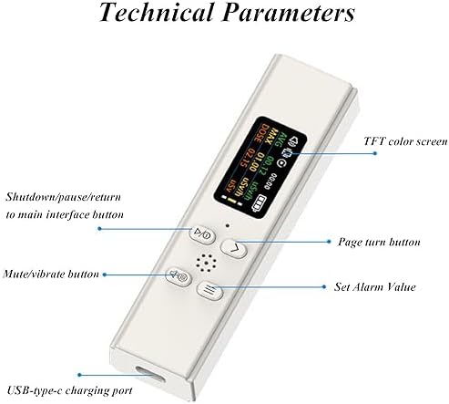 EMF Meter, Rechargeable Digital Electromagnetic Radiation Detector, Portable Handheld Tester with LCD Backlight & Sound-Light Alarm for Home & Ghost Hunting