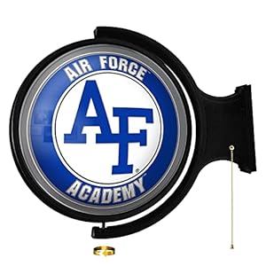 The Fan-Brand Air Force Academy Falcons Round Rotating Lighted Wall Sign – Football, Basketball & Baseball Wall Decor – College Sports Decor for Home, Office, Game Room, Fan Cave & Garage – USA Made