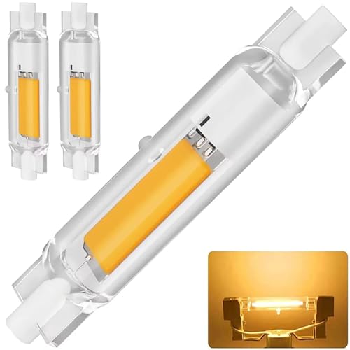 15W R7S LED 78mm Dimmbar, 15W LED COB 78mm Ersatz für 100W 150W J78mm Halogenstab, LED R7S 78mm Lampen Warmweiß 3000K,1500LM Kein Flackern, LED Stablampe mit R7S Sockel, 2er Pack