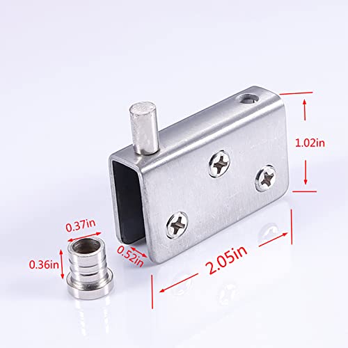 WENTING Glass Door Hinge, Simple Design, Zinc Alloy, Polished Chrome, Silver (1Pair, 52MM * 13MM * 37.5MM) - Image 4