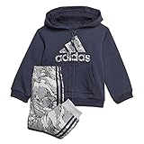 Kängurutaschen adidas Jungen Logo Full Zip Trainingsanzug, Legink/Grethr, 74