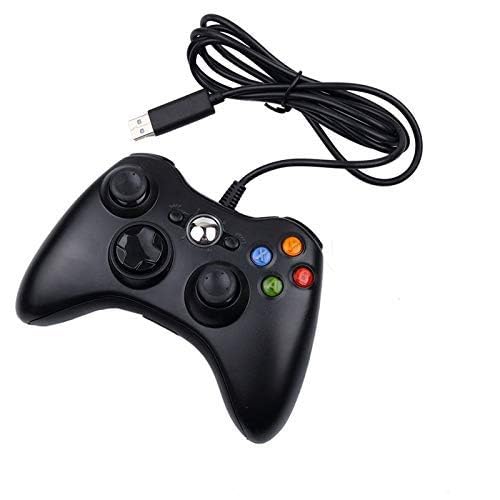 Image of GET IN THE GAME Wired Controller for Xbox 360 | USB Gamepad Joystick with Dual Vibration | Compatible with Xbox 360, & Windows 7 /8 /10 /11 PC | Ergonomic Design, Plug & Play (Black)