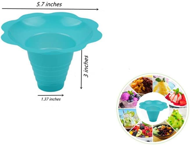 Miniatura 2 de JOSON 60 vasos coloridos con forma de flor, reutilizables pequeños vasos de goteo de hielo para afeitar, a prueba de fugas, para fiestas de