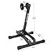 KAC Single Bicycle Storage Stand, Foldable Bike Floor Stand for 1 Bike, Fits Road, Gravel, and Mountain Bike Tires up to 2.4 Inches Wide, Steel