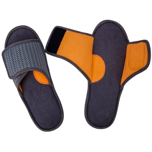 Image of Men's Adjustable House Slippers, Mesh Open Toe Breathable Indoor Slip on