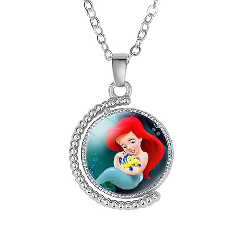 Dezhan Cartoon Littl Mermaid Necklace, Tv Movies Zinc Alloy Torque For Girls Women And Men (2) #TOP12