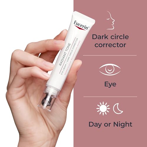 Eucerin Radiant Tone Eye Cream Dark Circle Corrector, Eye Brightening Cream with Thiamidol and Hyaluronic Acid, 0.5 Oz Tube