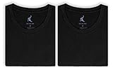 Men's Crew Neck Undershirts in Bamboo Viscose - 2 Pack Tee for Him by Texere (Black, Medium) Unique Gifts for Boyfriend Husband Dad MB6301-BLK-M