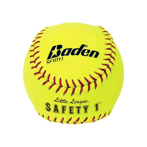 Baden Official Safety Softballs - High-Visibility Impact-Reduced Design for Safe Practice | Durable Construction | 12-Pack (10)