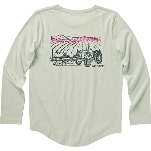 Image of Carhartt Girls' Knit Long Sleeve Henley-Neck T-Shirt