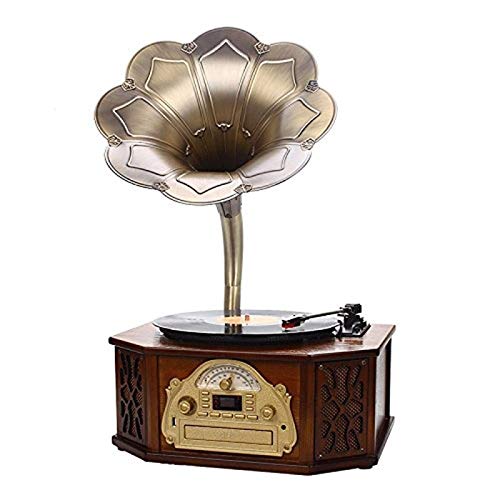 Phonographe en Bois, Platine Vinyle Gramophone Tourne-Disque Vinyle Haut-parleurs système stéréo contrôle Maison Salon… - Les Beatles, Paul McCartney, John Lennon, RIngo Starr, George Harrison Phonographe en Bois, Platine Vinyle Gramophone Tourne-Disque Vinyle Haut-parleurs système stéréo contrôle Maison Salon…
