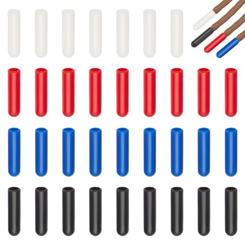 Embout lacet chaussure PH PandaHall | Lot de 48 aglets plastique 4 couleurs pour sweat