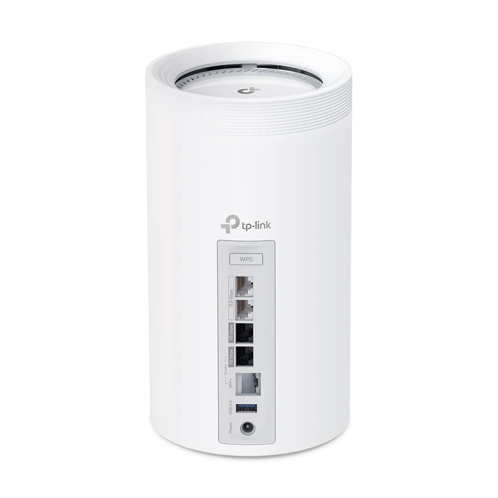 TP-Link Deco BE85 Wi-Fi 7 Mesh WLAN-Set, BE19000 Tri-Band-Router und Repeater (10 Gbit/s Ethernet/Glasfaser-Port, 19 Gbps Wi-Fi-Geschwindigkeit, WPA3, 320 MHz Kanäle, 6 GHz)
