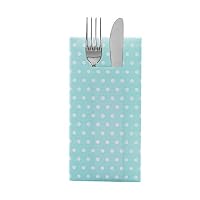 Sovie HOME Besteckservietten IRIS – 12 Stück, 40x40 Cm, Airlaid Mit Punktedesign | Bordeaux Mit Weißen Punkten, 1/8 Falz