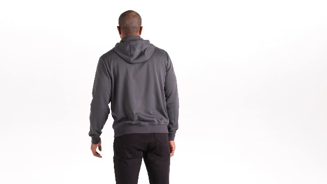 Port Authority Smooth Fleece Hooded Jacket Graphite at Amazon