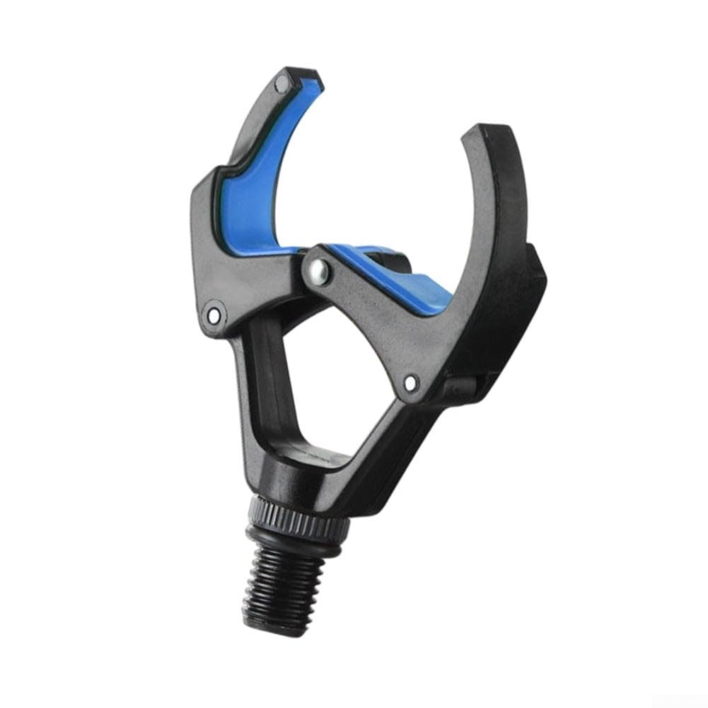 Carp Fishing Accessory Rod Rest Head with Quick Release Function and Secure Clamping for Rod Pod or Tripod Mount (Blue)