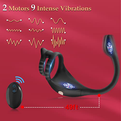Vibrating Cock Ring Taint Stimulator With Mini Bullet, Anal Adult Couples Sex Toys For Men, Remote Control Anal Butt Plug Prostate Massager Penis Ring Vibrator Male Sex Toy, Vibrators For Men Pleasure #TOP3