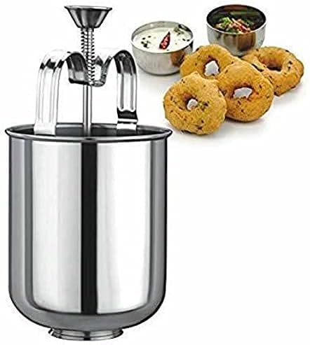 Export Store Stainless Steel Donut Maker Dispenser/Stainless Steel Vada Maker/Stainless Steel Tool Kitchen Pastry Making Bake Ware. (Pack Of 1)