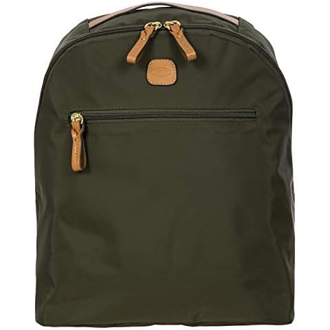 Bric's X-Travel City Backpack - 13 Inch - Travel Backpack for Women and Men - Designer Bag with Large Pockets - Olive Cover