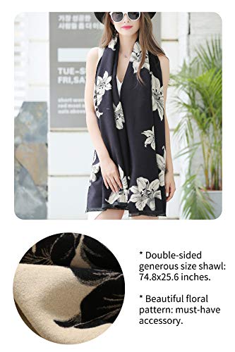 Jeelow Winter Pashmina Blanket Scarfs Shawls Wraps Open Front Poncho Cape For Women Wedding Evening Dresses (Lily) #TOP2