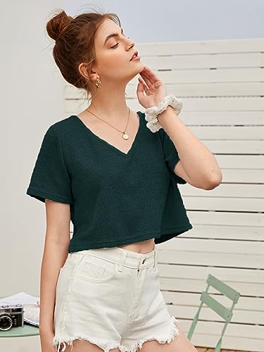 Image of Zilcon Bricks Womens Fashion Crop top for Woman Casual Short Sleeve Shirts for Woman | Women Fashion | Formal Shirts for Women
