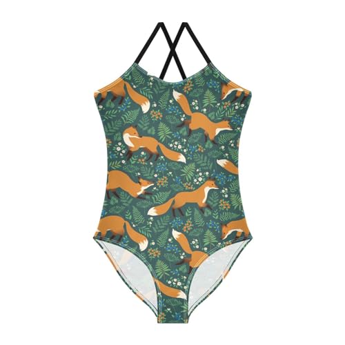 Image of CaTaKu Girls One Piece Swimsuits Hawaiian Toddler Bathing Suit for Girls Kids Swimwear 3-10 Years