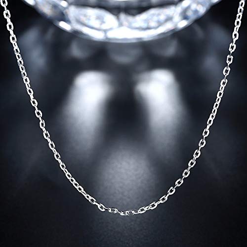 Collier chaîne plate en argent sterling 925, le cadeau idéal pour femme - 4