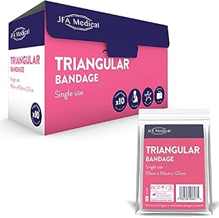 JFA Medical Non-Woven Triangular Bandage Arm Sling 90cm x 90cm x 127cm - Box of 10 Bandages