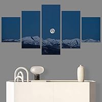 SIGNWIN 5 Panel Canvas Wall Art Astronomy & Space Contemporary Cosmic Dramatic Green Group Photography Realism Ultra for Home Decorations Ready to Hang - 60