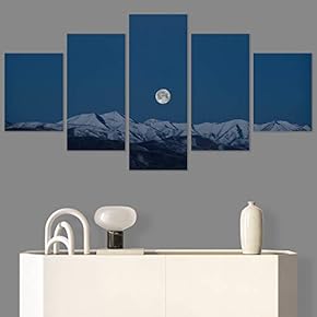 SIGNWIN 5 Panel Canvas Wall Art Astronomy &...