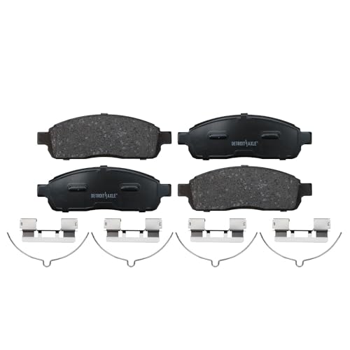 Image of Detroit Axle - RWD Front Brake Kit for 2004-2008 Ford F-150 | 2006-2008 Lincoln Mark LT Drilled & Slotted Disc Brake Rotors Ceramic Brake Pads 2005 2006 2007 Replacement