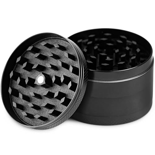 Moonlight Haze Herb Grinder, 4 Piece, Large 6.3cmx4cm (2.5x1.6inch) x, Zinc Alloy Metal Grinders