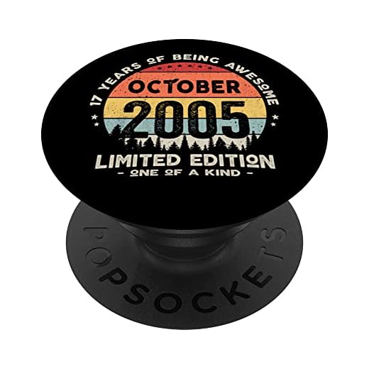 Regalo 17 años Cumpleaños Chico Chica - Octubre 2005 PopSockets PopGrip Intercambiable