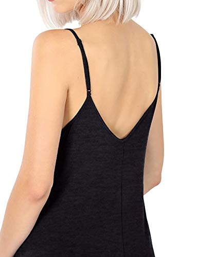 Image of ALLLA Women's Lightweight Flowy Summer Dress - Adjustable Strap Knee Length Dress with Side Pockets. Casual, Beachwear