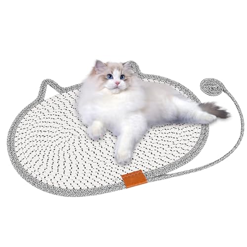 Cuscino antigraffio per gatti, cuscino tiragraffi rotondo orizzontale per gatti | Letti per animali domestici Mobili per la posa della porta del pavimento, casa d'angolo, letto, divano, sedia, tavolo