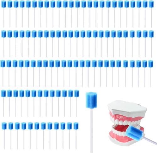 DASHUI 100 Stück Mundpflegestäbchen Mundpflegestäbchen Schaumstoff