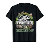Kids 7 Year Old Shirt 7th Birthday Boy T Rex Dinosaur T-Shirt