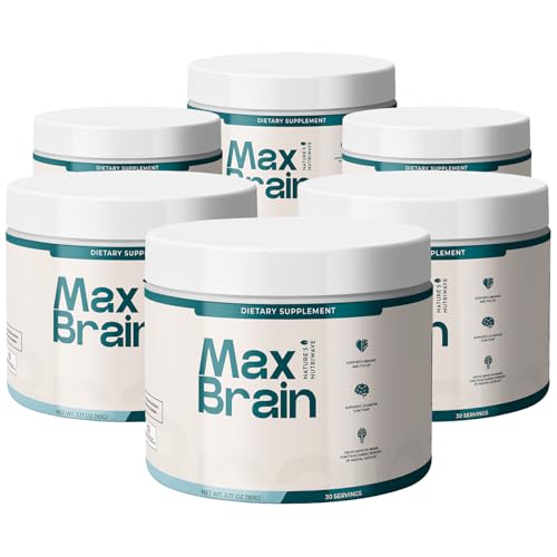 Nature&rsquo;s NutriWave Max Brain &ndash; Daily Fiber & Botanical Powder with Baobab, Konjac Glucomannan, Spermidine & L-Arabinose &ndash; Non-GMO Formula &ndash; Made in USA &ndash; 30 Servings, 3.17 oz, 6 Month Supply