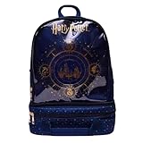 Zonacriativa - Mochila 3 em 1 Harry Potter Warner com lancheira térmica removível | Material resistente e ideal para carregar tudo em Hogwarts