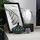 Cube table lamp in black metal, E27 base compatible, IP20, 60W max wattage